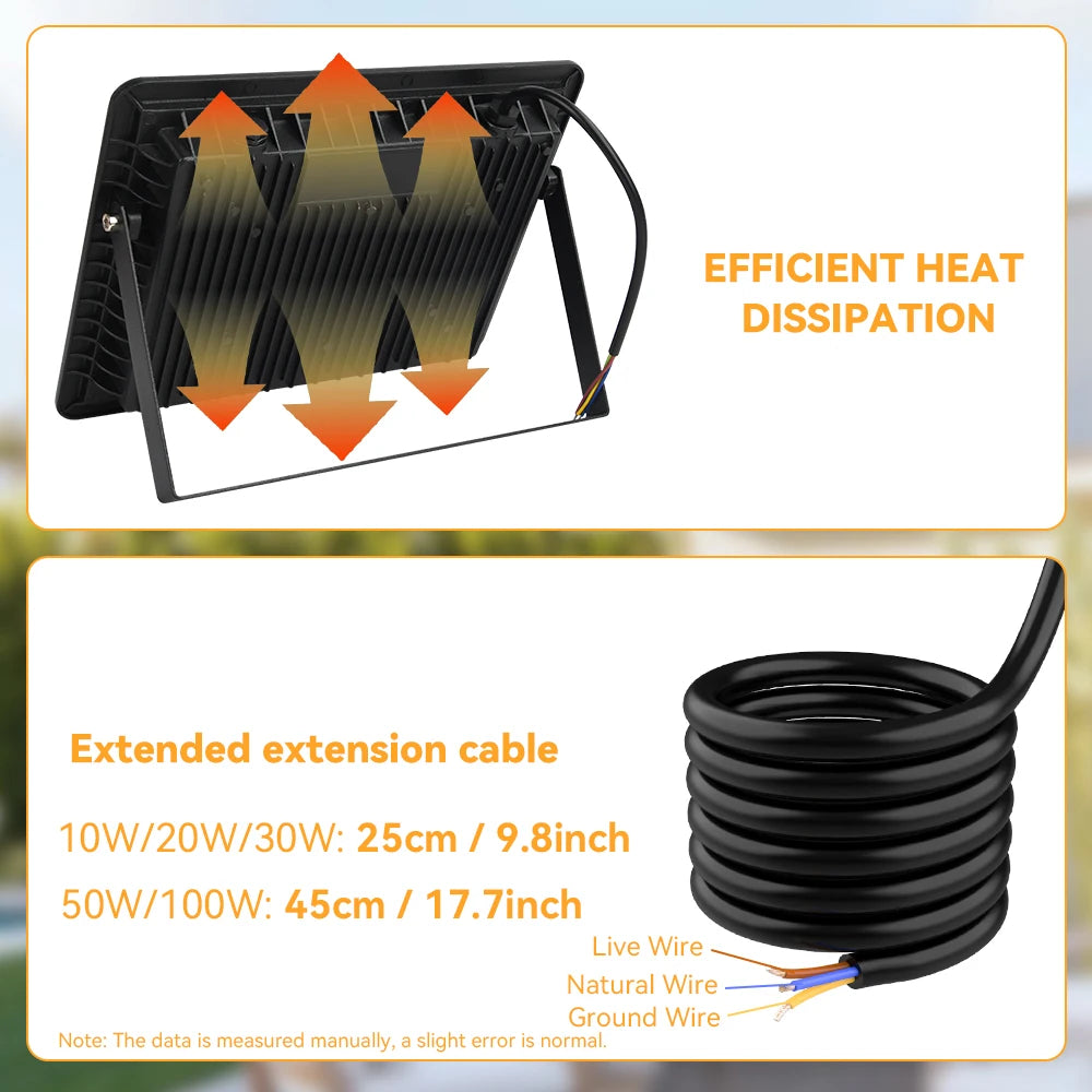 LED Floodlight Outdoor LED Spotlight High Brightness Outdoor LED Lights 10W 20W 30W 50W 100W AC 220V Light For Garden Street Lig