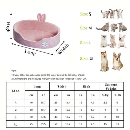 Detachable Pet Bed Pet Bed Detachable Washable Dog Sleeping Bed Soft Comfortable Warm Cat Bed for Four Seasons Soft Pet Bed