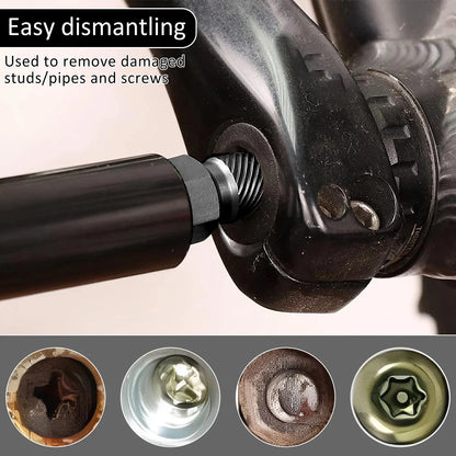 10Pcs Screw Extractor Kit Alloy Steel Damaged Screw Remover Metal Set Easy Out Drill Bits Bolt Stud Multi-Spline Screw Extractor
