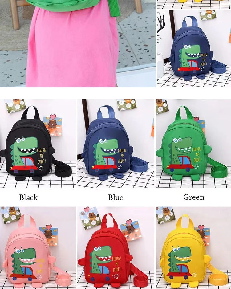 Children Cute Cartoon Dinosaur School Bags Anti-lost Backpacks Toddler Rucksack Kindergarten Schoolbag