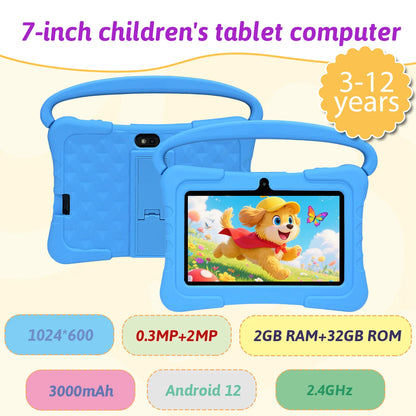 7-inch children's learning tablet parental control WIFI  dual cameras  high-definition screen anti drop  no Adapter