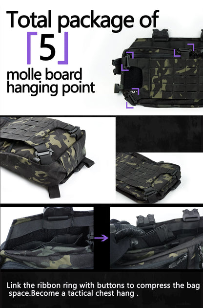 Tactical Backpack Hunting Gear 421X Chest Bag Sports Bags For Men Molle Hunting Camping Shoulder Sling Accessory Strap Outdoor