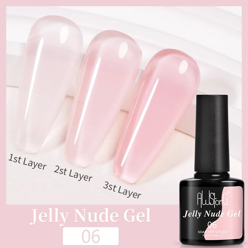 AWStorG 15ML Nail Tips Glue Gel For Falses Nail Tips Fast Extension 3 IN 1 Function Nails Art Transparent Gel Polish Soak Off UV