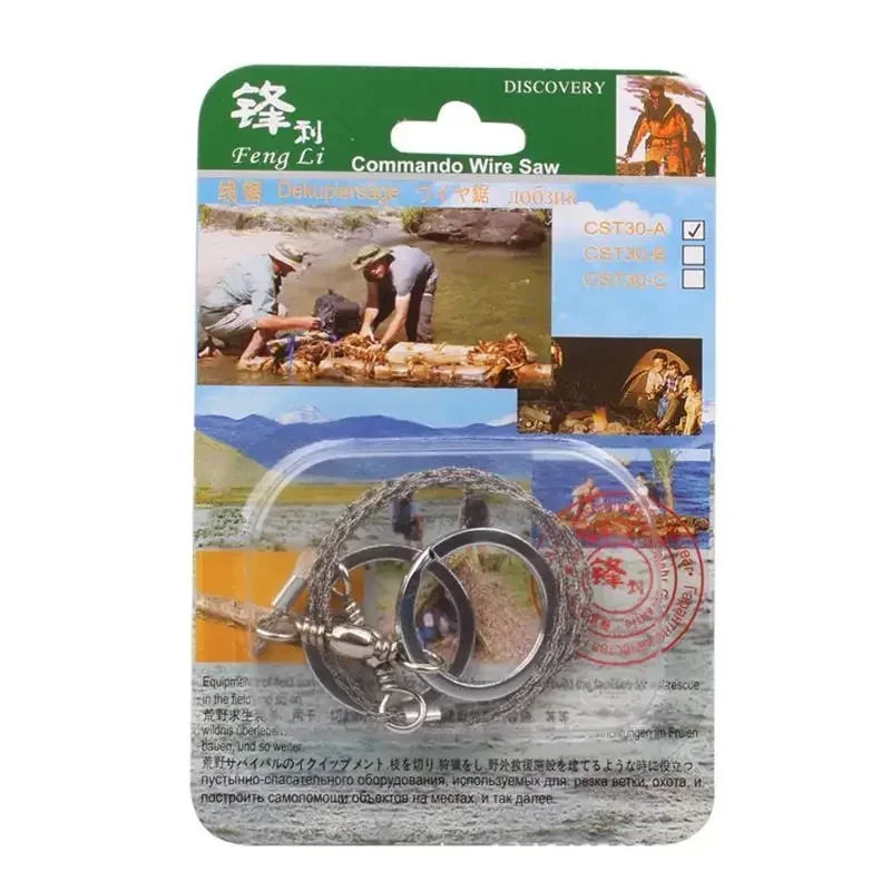 1pcs Outdoor Tools Hand Chain Saw Survival Fretsaw Chain Saw Practical Emergency Steel Wire Saw Camping Hunting Kits Pocket Gear