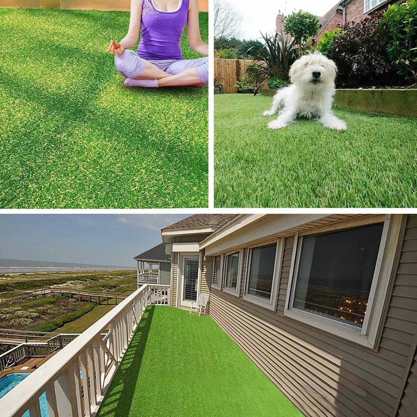 Simulated artificial spring grass lawn carpet, realistic indoor and outdoor garden lawn landscape, courtyard lawn mat