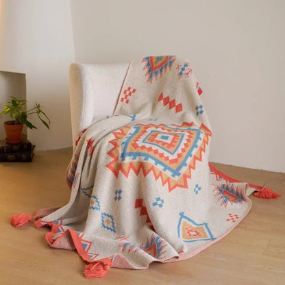Bohemian Blanket Soft Sofa Cover Summer Blanket Office Nap Blankets Air Conditioning Blankets Knit Blanket For Travel