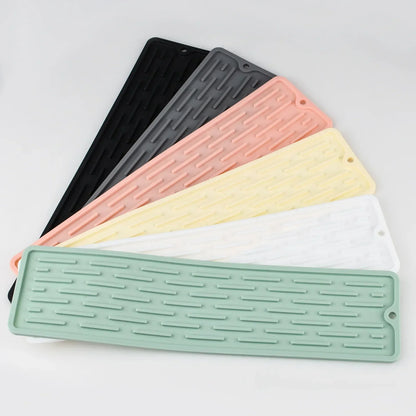 Silicone Dish Drying Mat Anti Slip Sink Storage Kitchenware Sink  Protection Mat Tray Bathroom Gadget Countertop Mat Organizer
