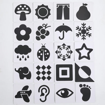 Black And White Baby Floor Mirror Tummy Time Sensory Baby Toys 6 12 months Kid Toys For Babies Montessori Development Crawl Toys