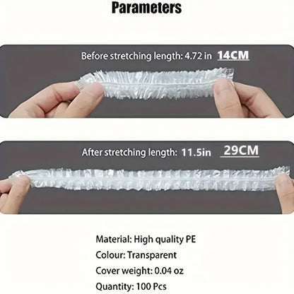 【Hot sales】100pcs Disposable Fresh-keeping Cover, Plastic Food Storage Covers, Reusable Bowl Covers Stretch Lids