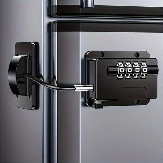 Easy-Install No-Drill Security Lock for Drawers, Refrigerators & Cabinets - Childproof Safety Door Clip & Window Latch