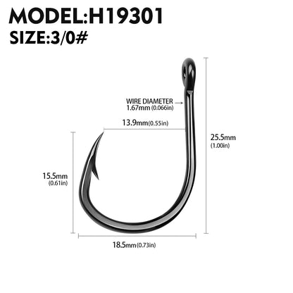 PROBEROS 10Pcs/lot Thick High Carbon Steel Fishhook Lron Hook With Barb Hook for Haihu River Fishing Gear Accessories Wholesale
