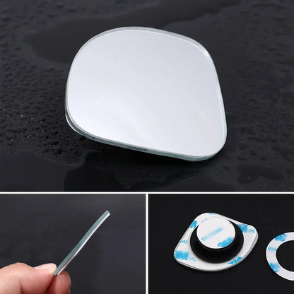 Car Mirror Wide Angle Car Blind Spot Mirrors 360° Adjustable Auxiliary Rearview Mirrors HD Frameless Small Round Mirror