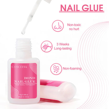 1/3/5/10/15/20pcs Fast-dry Nail Glue Professional Nail Tip Bond Glue 2g/3g/10g for False Nail Tips Long Lasting Glue Nail Tools