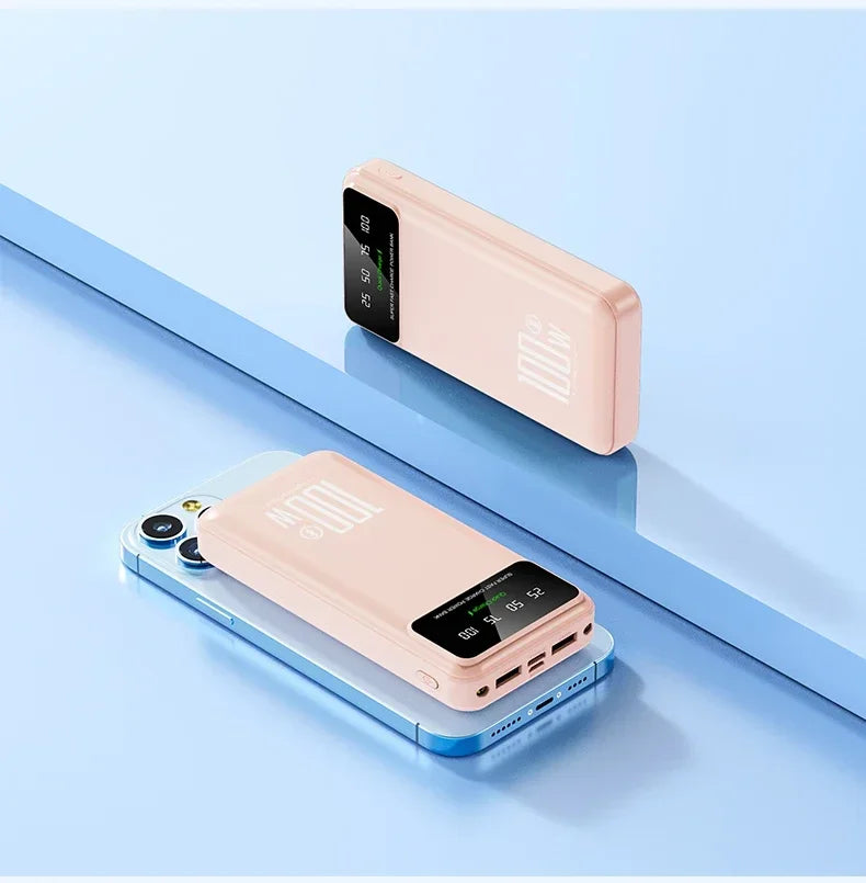 2025 NEW Power Bank 50000mAh High Capacity 100W Fast Charging Portable Charger External Battery Pack Powerbank for IPhone Huawei
