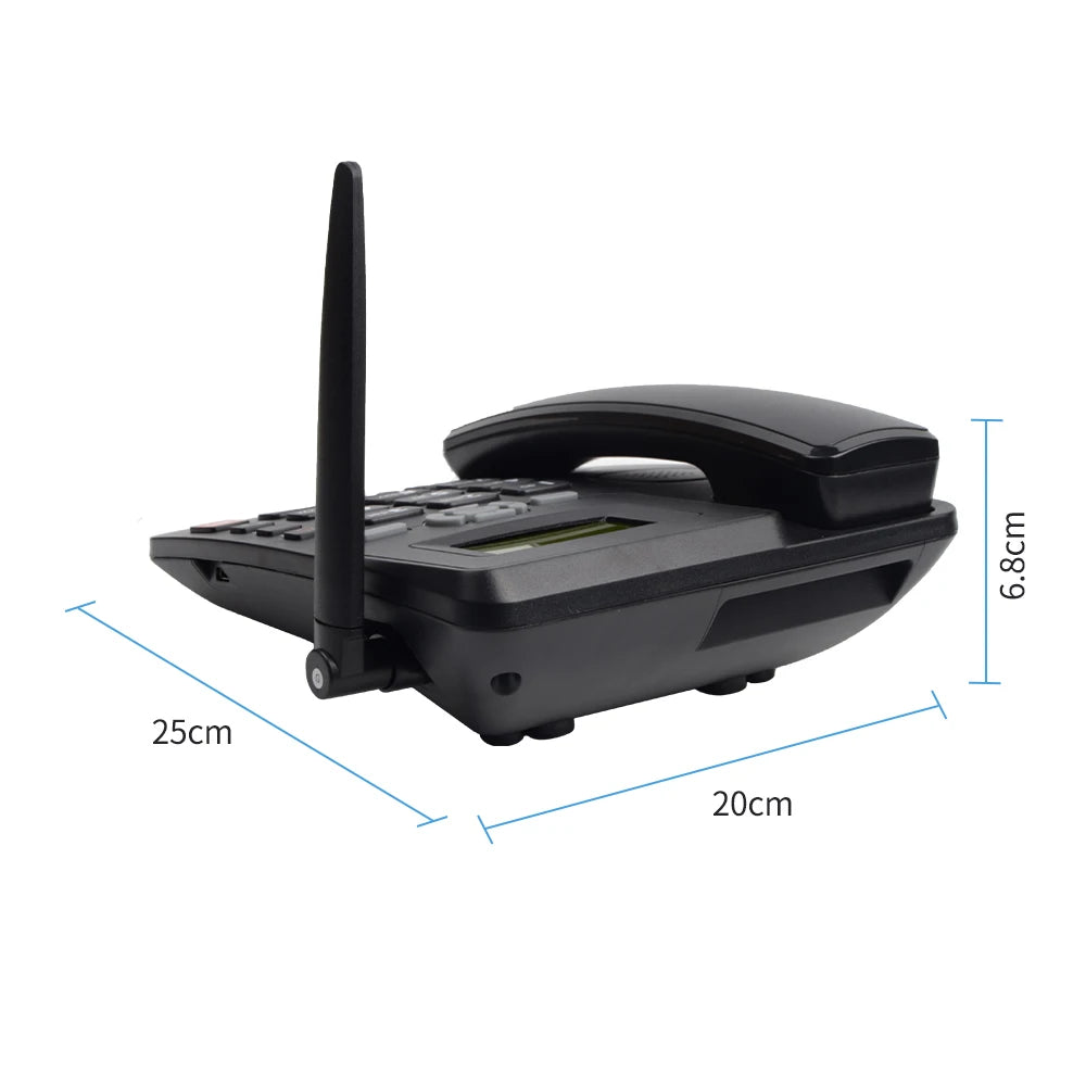 Cordless Phone Desktop Telephone Support GSM 850/900/1800/1900MHZ Dual SIM Card 2G Fixed Wireless Phone with Antenna Radio Alarm
