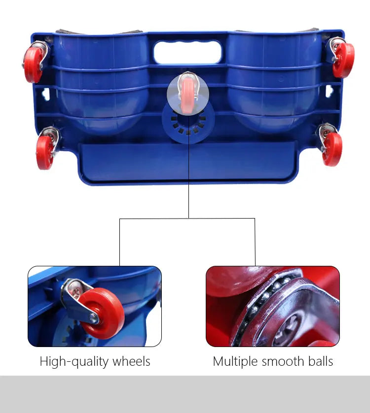 Rolling Knee Protection Pad with Wheels Built in Foam Padded Per for Car Repairman, Fitter, Repairman, Protective Gear Pulley