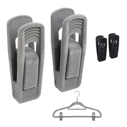 20Pcs  Artifical Velvet Flocked Non Slip Hanger Coat Clips Useful Clothes Clip Drying Racks Durable Eco-friendly Windproof