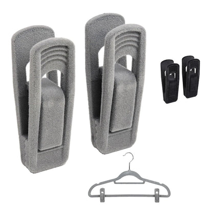 20Pcs  Artifical Velvet Flocked Non Slip Hanger Coat Clips Useful Clothes Clip Drying Racks Durable Eco-friendly Windproof