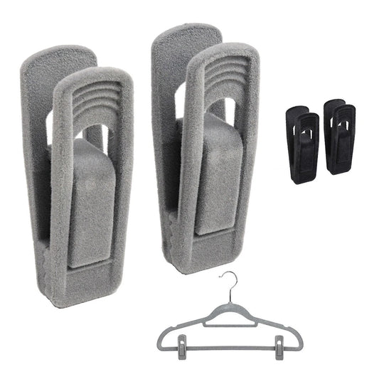 20Pcs  Artifical Velvet Flocked Non Slip Hanger Coat Clips Useful Clothes Clip Drying Racks Durable Eco-friendly Windproof
