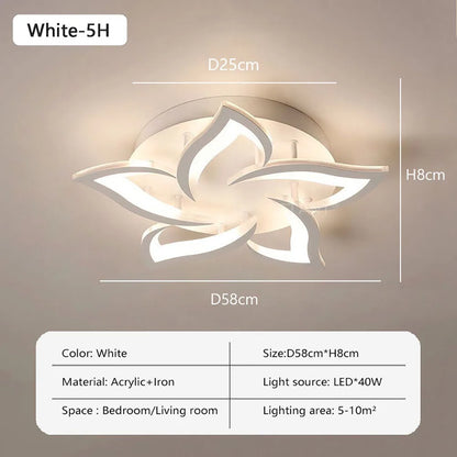 Modern Led Ceiling Light With Creative Petal Design For Decorating Living Rooms Bedrooms Entrances Corridors Balconies Lighting