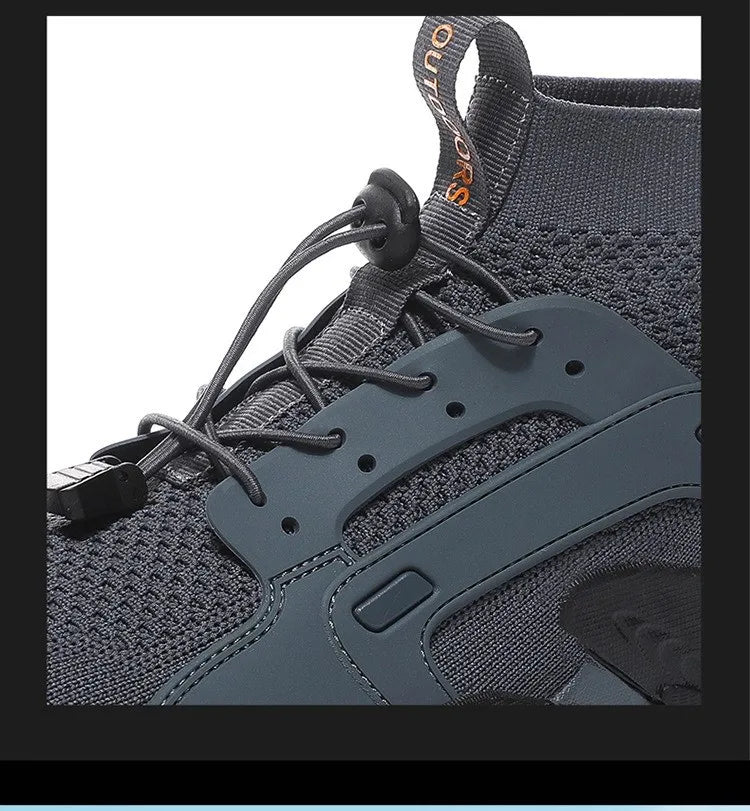 Men's Breathable Shoes Outdoor Non Slip Elastic Band Camping Shoes for Couples Athleisure Men's Shoes