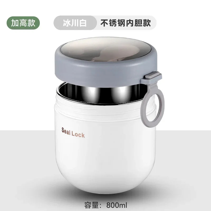 Portable Breakfast Cup With Lid and Spoon Multifunction Oatmeal Cup Cereal Nut Yogurt Mug Snack Cups Small lunch box soup bowl
