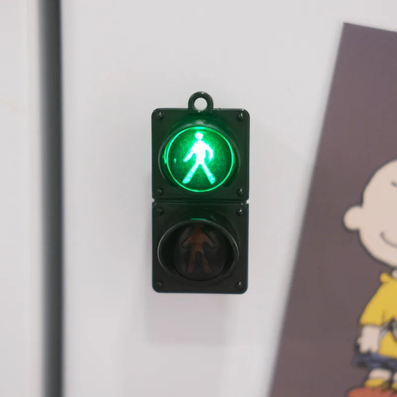 INS Glowing Magnetic Fridge Stickers Light Traffic Light Luminous Light Box Creative Refrigerator Sticker Magnets Home Decor