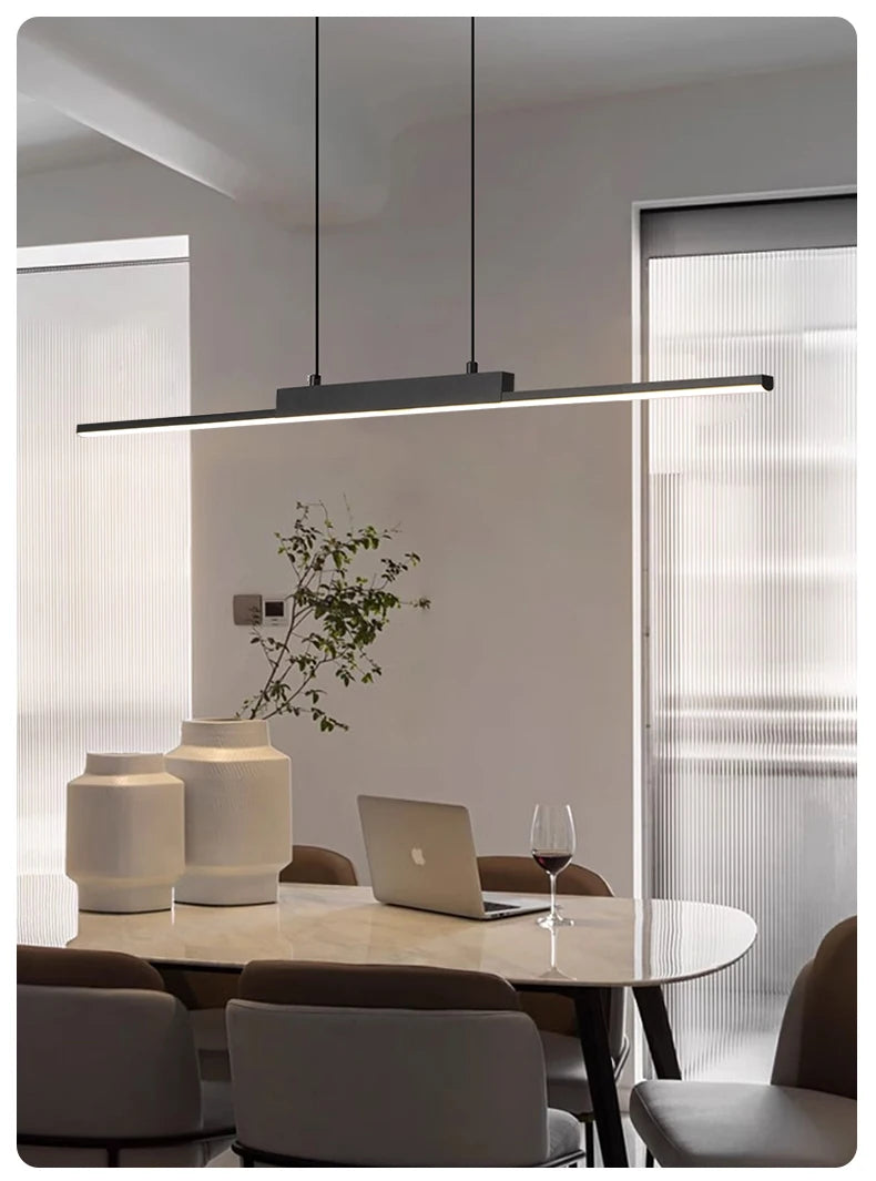 Dining hanging Chandelier  Modern Strip Pendant  Light For Kitchen Office Bedroom Hang Light Home Décor Lighting Fixtures