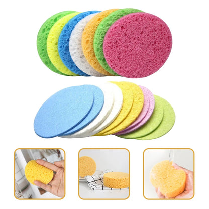 25 Pcs Compression Face Puff Spa Sponge Cellulose Cleaning Sponges Washing Cleaner Facial Estheticians Natural Dish