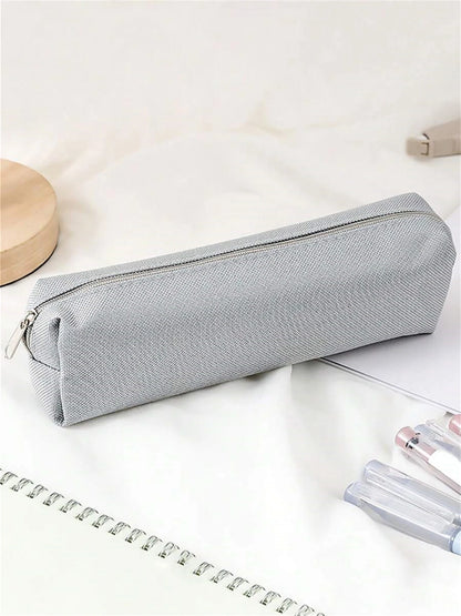 Simple Pencil Case School Supplies Pencil Cases Estuche Escolar Solid Color School Stationery Kalemlik Trousse Pencil Pouch zwq