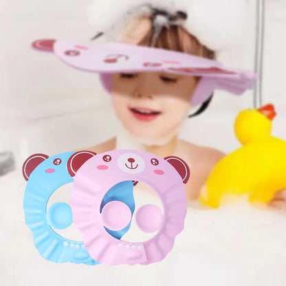 Cute Animal Shower Cap Safety Eye Protection Ear Protection Lightweight Cute Cartoon Baby Bath Protective Cap Shampoo Bath Care