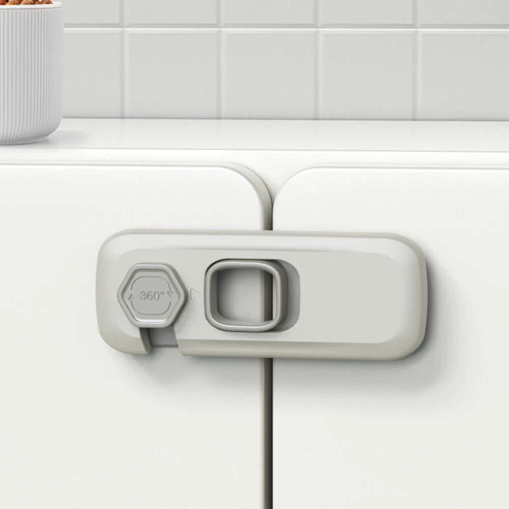 5pcs Home Refrigerator Lock Self-Adhesive Fridge Freezer Door Catch Lock Toddler Kids Child Cabinet Safety Lock Baby Safety Lock