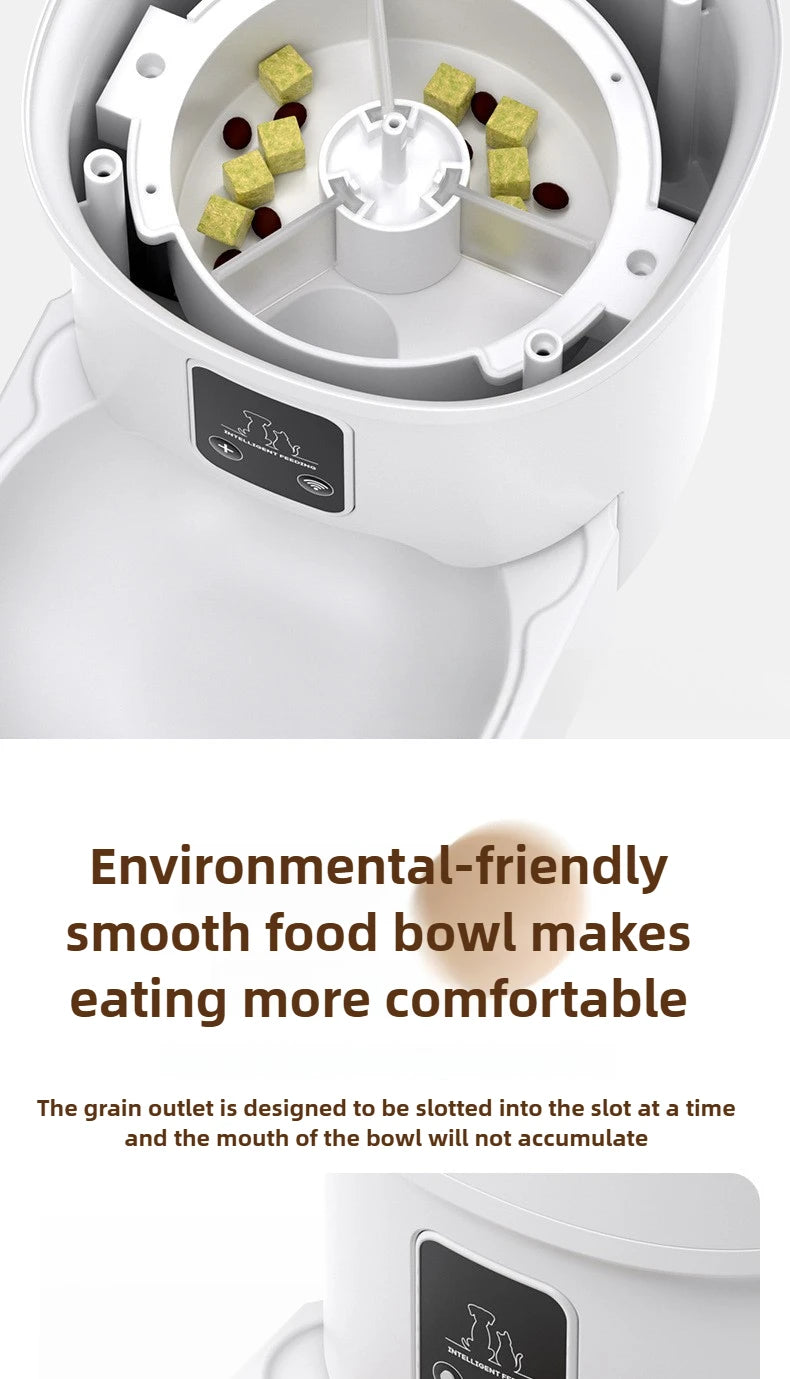 Pet Smart Cats Automatic Feeder Sealed Against Moisture Timer Quantitative Remote Cat Feeders 4l Capacity Pet Products