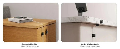 Magnetic Cable Clip Cable Holder Adhesive Wire Keeper Cord Cable Organizer for Home Office Under Desk Management