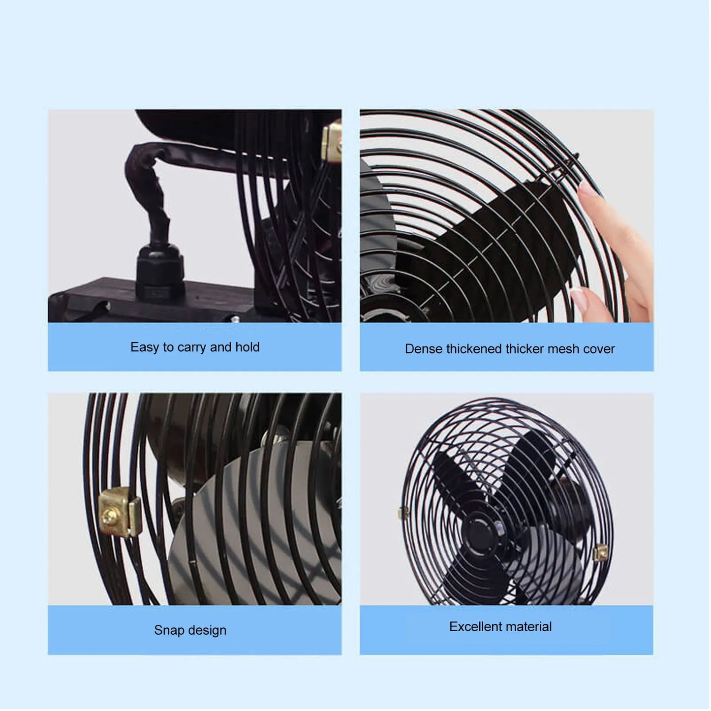 30W 8in Rechargeable Electric Fan Portable 18V Lithium Battery Electric Fan for Camping Shipped Without Battery