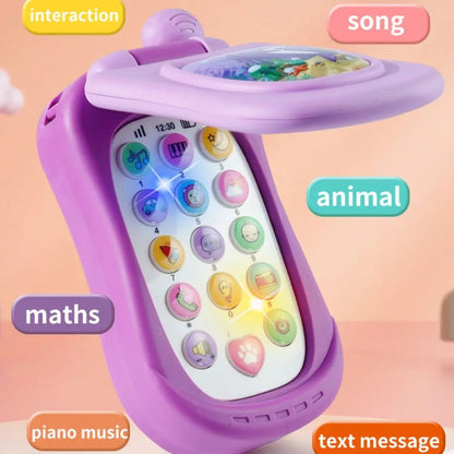 Simulation Phone Electronic Baby Cell Phone Toy Voice Toy Electronic Phones Musical Toys Safe Flip Cover
