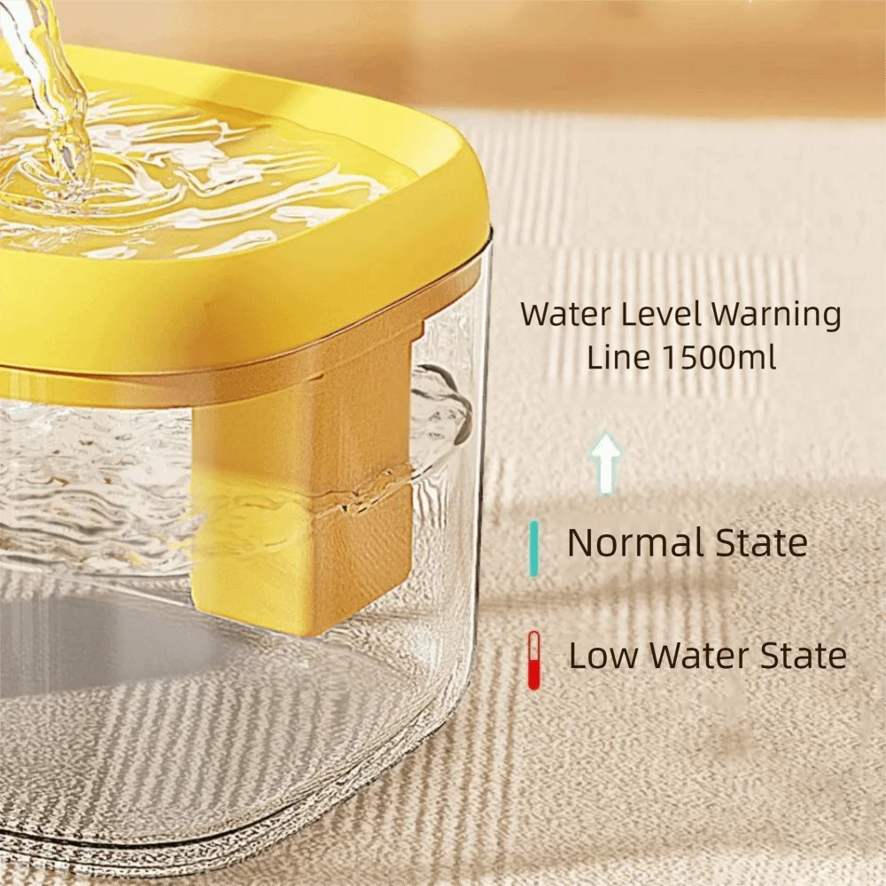 1.5L Cat Drinking Fountain Large Capacity Removable Pet Water Feeder Anti-Dry Burning Quiet Operation Automatic Water Dispenser