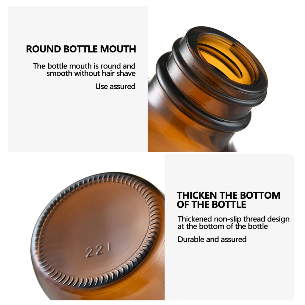 Refillable Empty Anti-UV Amber Glass Spray Bottles Container with Triggers Caps for Essential Oils Lotions Perfumes