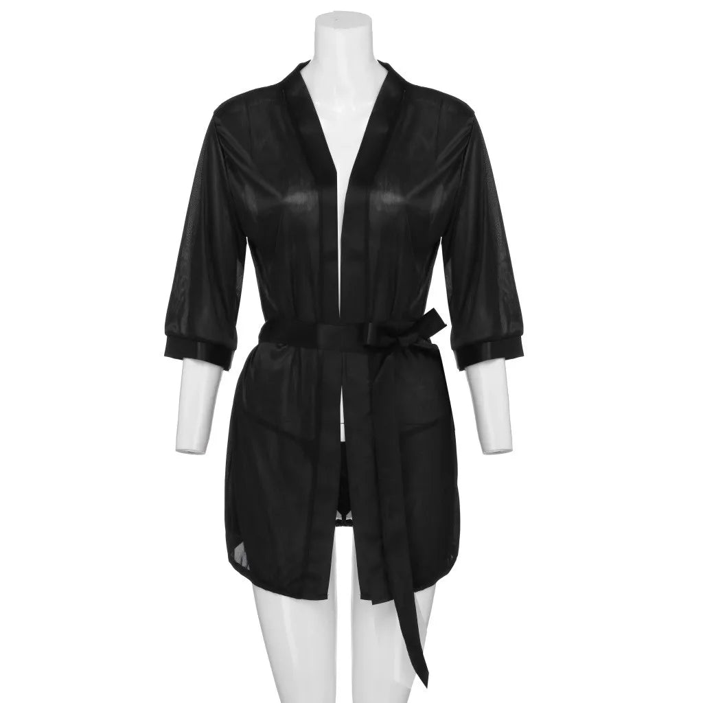 Womens Sexy Satin Sleepwear Lingerie Nightwear Underwear Night Gown Robe, Sexy Soft Comfortable Nightwear, Add Female Charm