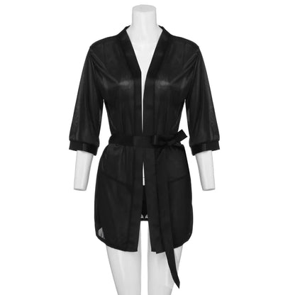 Womens Sexy Satin Sleepwear Lingerie Nightwear Underwear Night Gown Robe, Sexy Soft Comfortable Nightwear, Add Female Charm