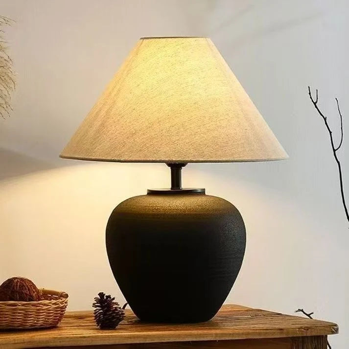Retro Ceramic Floor Lamp, Bedroom Table Floor Lamp, Living Room Bedside Floor Lamp, Room Decoration Indoor Lighting Lamp