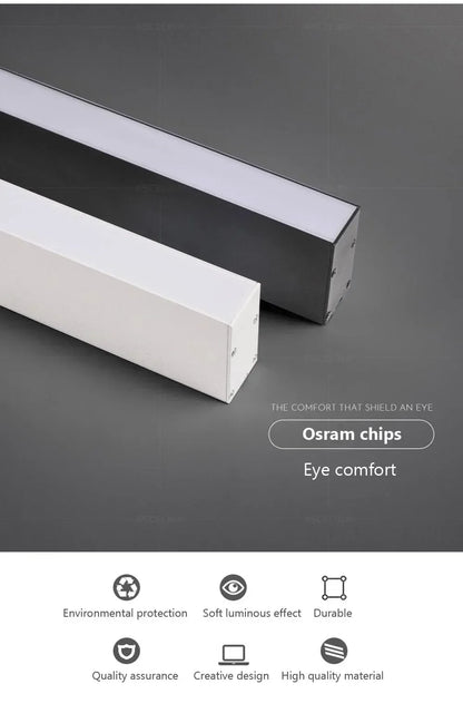 Modern LED Strip Light Long One Lamp Bright Installation For Living Room Aisle Balcony Entrance Hallway Corridor Office Lighting