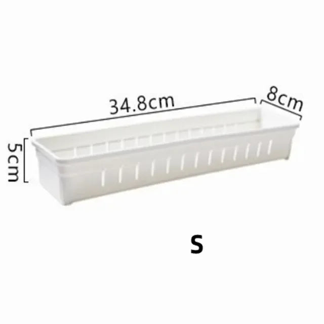 Kitchen Drawer Organizer Cutlery Storage Box Adjustable Cabinet Organizer with Divider Board Utensil Storage Box for Drawers