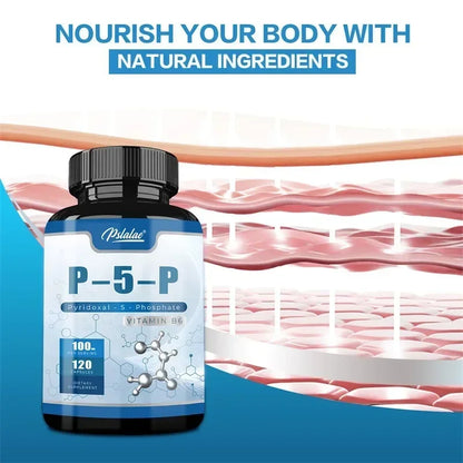 Pyridoxal-5-Phosphate (Vitamin B6) - Supports Healthy Nervous System and Brain Function, Enhances Memory, and Improves Immunity