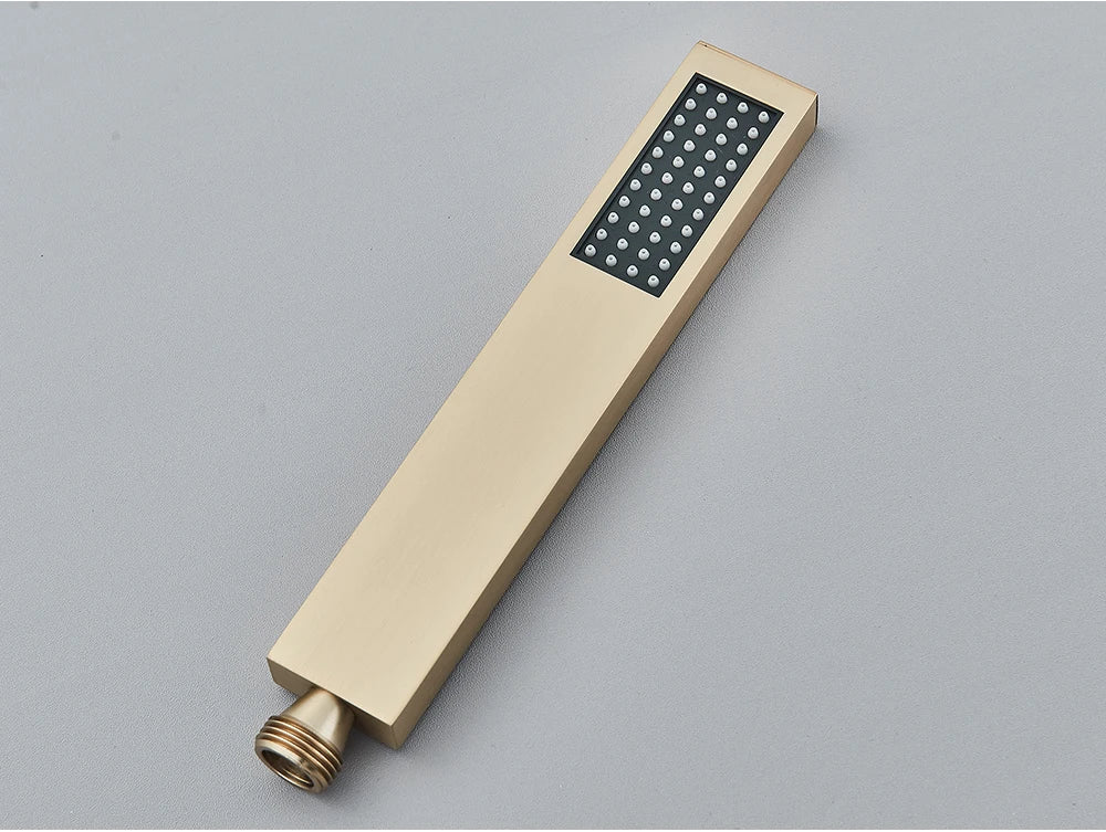 Uythner Handshower Head Brass Shower Head Square Handheld Head Replace Head Faucet Accessory Brass Material
