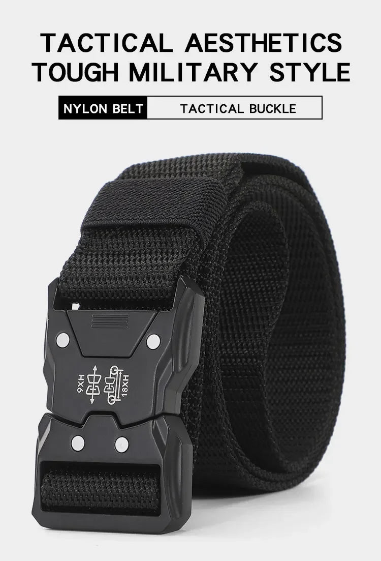 New Tactical Belt Outdoor Work  Training Belt Woven Belt Canvs Tactical Military Multi Function Combat Belt Denim Belt