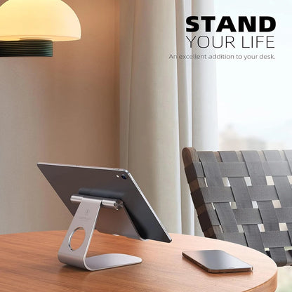 Tablet Stand, Adjustable Tablet Holder - Desktop Stand Dock Holder Compatible with 4-13" Tablet Such as iPad Pro 11, 9.7, 10.5,