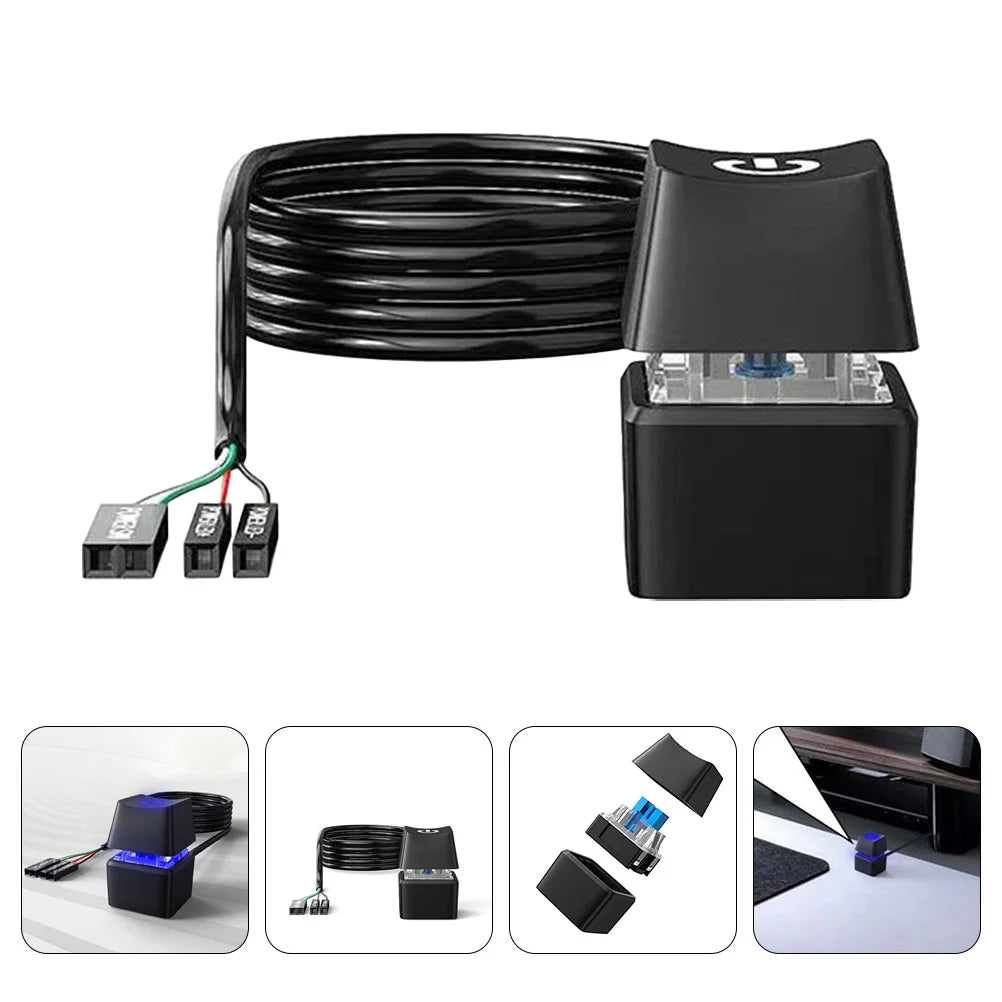 Power On Off Pc Power Button Extension Remote Power Button For Computer Power Supplies Control Adapter Cable Desktop