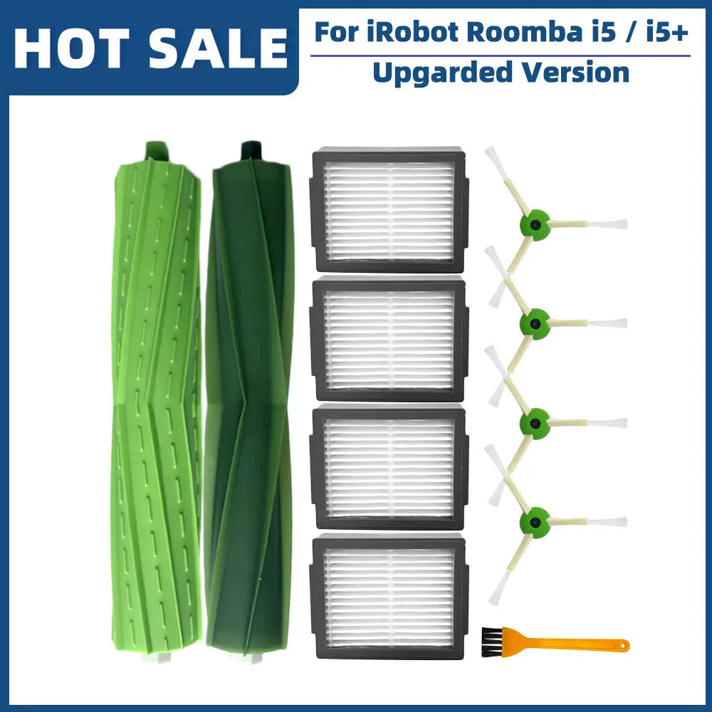 Compatible For iRobot Roomba i5 / i5+ Plus / i5152 Robot Vacuum Spare Parts Accessories Main Side Brush Hepa Filter Dust Bag