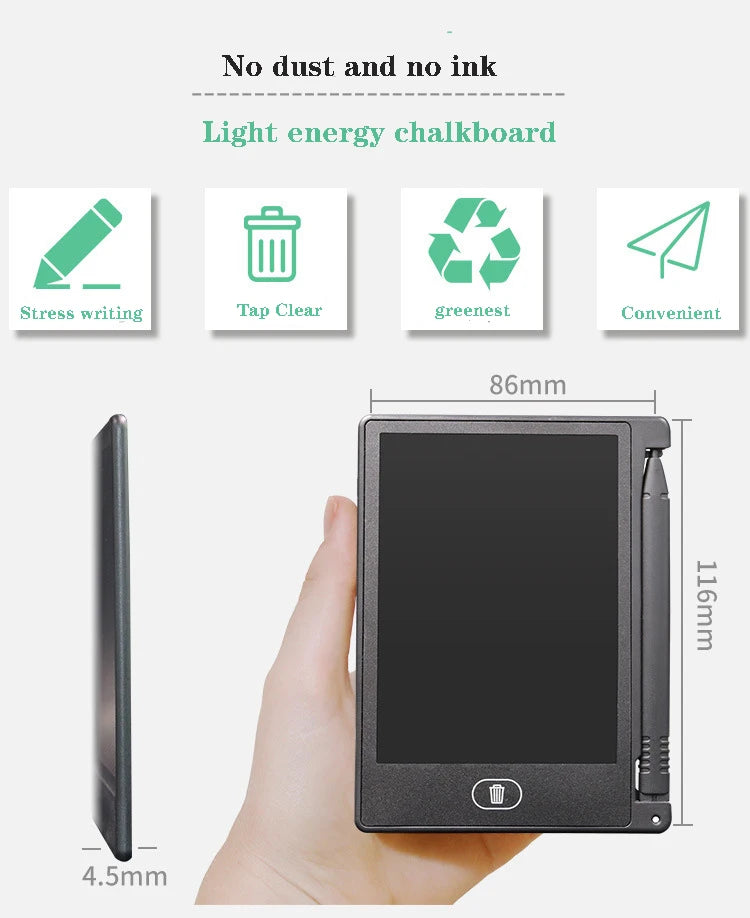 4.4 Inch LCD Mini Handwriting Tablet Kids Toy Small Drawing Board Writing Board Home Office Student Writing Drawing Magic Tablet